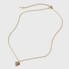 14K Gold Dipped Cubic Zirconia Heart Pendant Necklace - A New Day™ Gold - 3 of 4