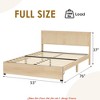 Rattan Bed Frame King/Queen/Full Size w/ 2 Storage Drawers, Boho Platform Bed w/ Natural Rattan Headboard, Wood Slats Support - 2 of 4