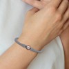 Chisel Stainless Steel 9-10mm Black Baroque Freshwater Cultured Pearl on Grey Silicone 6.75" Bracelet - 4 of 4