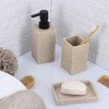 Evideco French Home Goods Elegant Stone-Effect Soap Dish Holder - Versatile Resin Tray for Bathroom Vanity - 4 of 4