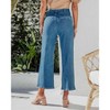 Women's Straight Leg High Waist Single Button Comfort Jeans - 4 of 4