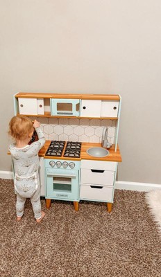 kidkraft vintage luxe mckinney wooden toddler play kitchen