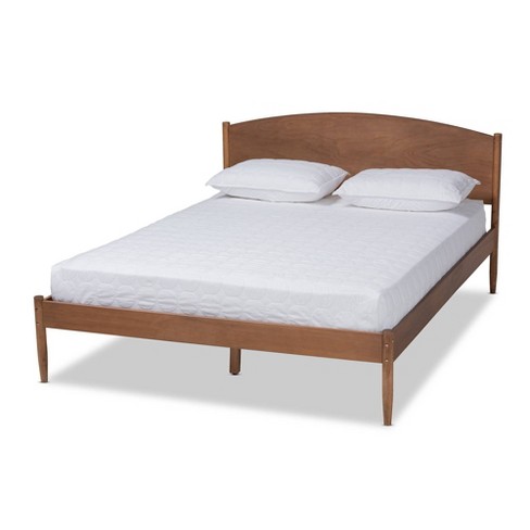 Leanora Wood Platform Bed Ash Walnut Baxton Studio Target