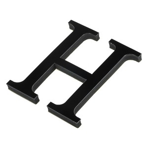Unique Bargains Home Decoration Self-Adhesive 3D Acrylic Alphabet Mirror Wall Stickers Black - 1 of 3