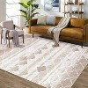 Geometric Runner Rug, Washable Low Pile Carpet with Non-Slip Backing, Stain Resistant Floor Cover for Hallway Kitchen - 2 of 4