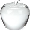 HomeRoots 4" Clear Crystal Apple Paperweight Tabletop Sculpture - 4 of 4