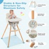 Infans 3 in 1 Convertible Wooden High Chair Baby Toddler w/ Cushion Beige - 4 of 4