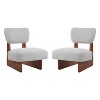 Christopher Knight Home Carlos Modern Wood Upholstered Accent Chair (Set of 2) - 3 of 4