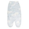 Everyday Kids Newborn Swaddle Blanket – Plush Faux Fur Swaddle Sack with Soft Fleece Lining – 0–3 Month- Clouds - 2 of 3