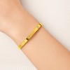 Gold Stainless Steel Clover - Accented Modern Unisex Closed Bangle - 2 of 4