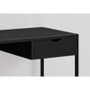 Wood and Metal Writing Desk with Drawers Black - EveryRoom: Modern Style, Hutch Storage, MDF Surface, 42.25" Wide - 3 of 4
