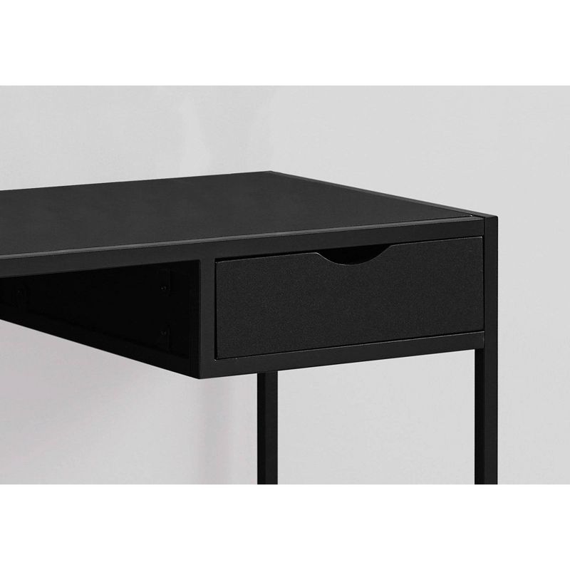 Wood and Metal Writing Desk with Drawers Black - EveryRoom, 4 of 7
