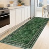 Washable Area Rug Vintage Foldable Thin Rug,Soft Low-Pile Non-Slip Stain Resistant Floor Indoor Outdoor Carpet - 4 of 4