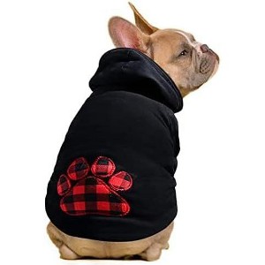 Dog Hoodie,Flannel Pet Hooded Sweater with Hat Puppy Pullover Sweater Shirt for Dogs - 1 of 4