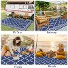 Reversible Rug, Waterproof Geometric Mat for Patio, Deck & Picnics - 3 of 4