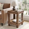 Tribesigns 2-Tier End Table, All Wooden Square Side Table with Storage Shelves, Small Bedside Table for Bedroom,  for Living Room - 4 of 4