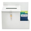 Deflecto Suggestion Box Literature Holder with Locking Top, White, 13.75" x 3.63" x 13.94" - 3 of 4
