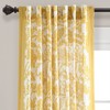 1pc 52"x84" Light Filtering Emma Textured Jacobean Curtain Panel Yellow - Lush Décor - image 2 of 4
