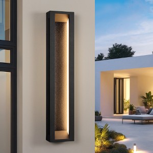 LamQee Modern Outdoor Wall Lights Fixtures 3000K Integrated LED Exterior Lighting Fixtures with Rectangle Metal Frame - 1 of 4