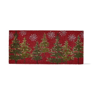 tagltd 1'6" x 3'4" Tis The Season Estate Christmas Tree Indoor/Outdoor 18" x 40"  Decorative Coir Doormat - 1 of 3