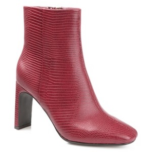 Journee Collection Womens Sarla Inside Zip Block Heel Booties - 1 of 4