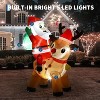 7ft Christmas inflatable Santa Claus and reindeer, built-in LED, suitable for indoor and outdoor use, suitable for holiday party home decoration - 4 of 4
