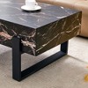 NicBex Dining Room Table Modern 47.2" Dining Table Counter Height Table with  Metal Legs Imitation Marble Top for Living Room - 4 of 4