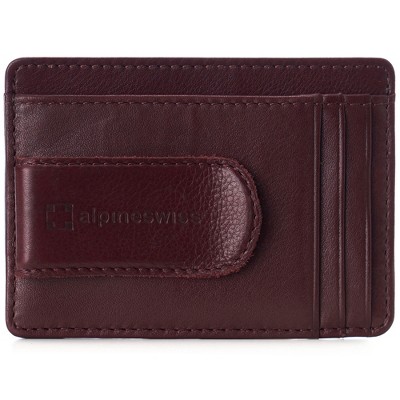 Alpine Swiss RFID Dermot Money Clip Front Pocket Wallet For Men Leather  Comes in a Gift Box Olive