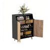 5-Tiers Wood Shoes Storage Cabinet with 2 Doors Shoe Rack Organizer for Entryway - 4 of 4