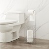 Toilet Paper Holder with Frame, Bathroom Tissue Stand Organizer - 2 of 4