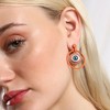 SOHI Women's Pumpkin Orange The Evil-Eye Loop Drop Earrings - 4 of 4