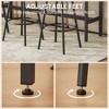 NicBex 7-Piece Industrial Bar Table Set – Pub High Dining Table with 6 PU Leather Bar Stools, Steel Frame Kitchen Table, Living Room Breakfast Table - 4 of 4