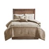 Sapphtopaz Faux Suede Full/Queen Comforter Set Lodge Cabin Style Pieced Fabric Bedding Set Quilt Set, Machine Washable, Steam Iron - 4 of 4