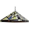 Chloe Lighting Vincent Mission Tiffany-Style Blackish Bronze 2 Light Pendant 18 Inch Wide - 2 of 4
