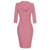 Women Long Sleeve Hooded Sweatshirt Midi Dress - 2 of 4