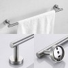 ChicFurnit Bathroom Towel Holder 3 Piece Set Towel Bar Toilet Paper Holder Robe Hooks for Modern Bathroom Style, Silver, 13.16"*5.18"*2" - 4 of 4