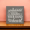 Slickblue Heartfelt Grandchild Wood Sign – Rustic 7x7 Knotty Pine with Hanging Slot or Shelf Display Option - 2 of 3