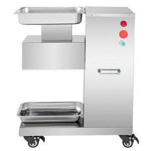 VEVOR 110V Commercial Meat Cutter Machine 1100LB/H Electric Meat Cutting Machine 750W Commercial Meat Slicer 3mm Blade, Silver - 1 of 4