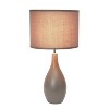 18.11" Traditional Standard Ceramic Dewdrop Table Desk Lamp with Matching Fabric Shade - Creekwood Home - image 2 of 4