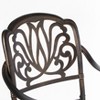 Indoor and Outdoor Bronze Dinning Set 2 Chairs with 1 Table Patio Cast Aluminum - 3 of 4