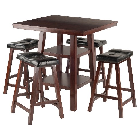 Parkland High Square Table Wood/Antique Walnut - Winsome