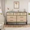 7 Dresser for Bedroom, Freestanding 52" Wide Drawer Dresser with Storage,Rustic Natural Oak Storage Chest – Elevate Living Room, Bedroom - 3 of 4