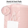 Vynxaria 3-Piece ABS Luggage Set (20"/24"/28") Pink Spinner Wheels Combination Lock Durable Lightweight - 3 of 4