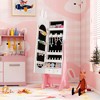 Costway Kids Jewelry Cabinet Standing Children Jewelry Organizer with Full-Length Mirror White/Pink - 2 of 4