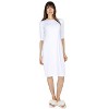 Memoi Women's Bonded Quarter Sleeve Slip Dress - 2 of 4