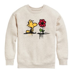 Boys' - Peanuts - Woodstock Rose Graphic Long Sleeve Fleece Sweatshirt - 1 of 4