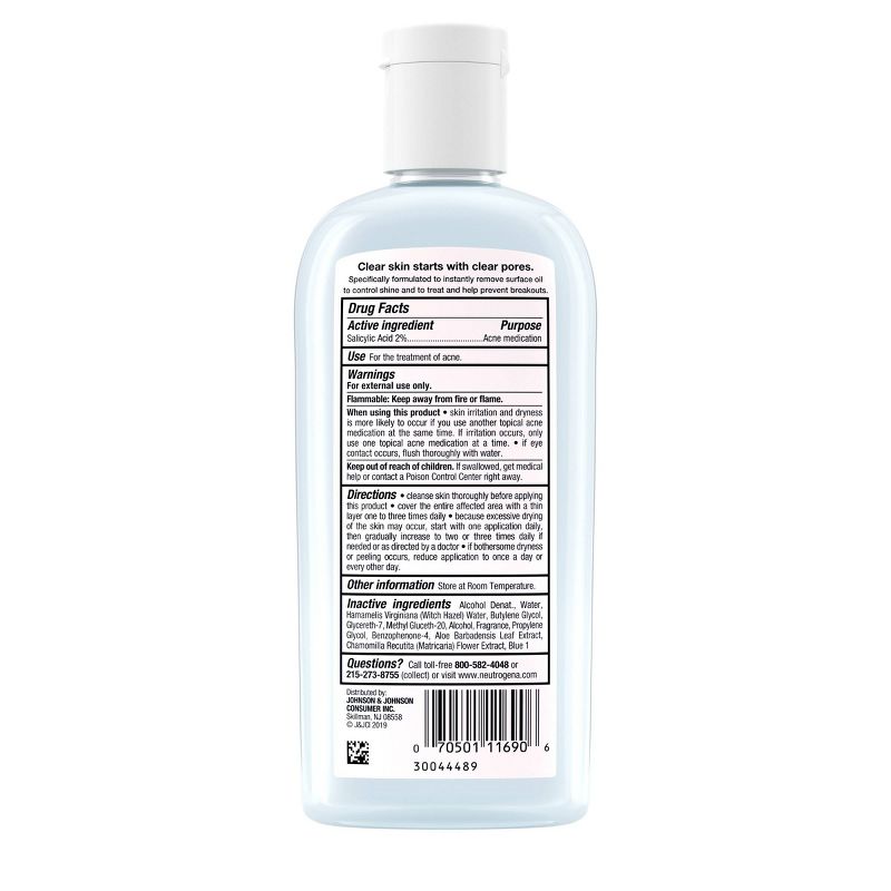 Neutrogena Clear Pore Oil-Eliminating Facial Astringent, Pore Clearing Treatment for Acne-Prone Skin - 8 fl oz, 3 of 12