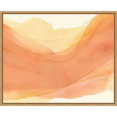 Sunset Layers Abstract Orange and Peach Canvas Print