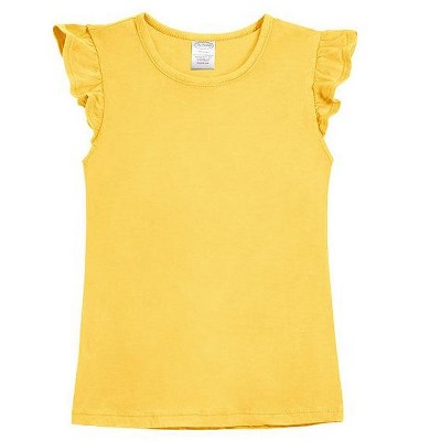 City Threads USA-Made Cotton Soft Jersey Girls Flutter Tee