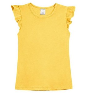 City Threads USA-Made Cotton Soft Jersey Girls Flutter Tee - 1 of 4